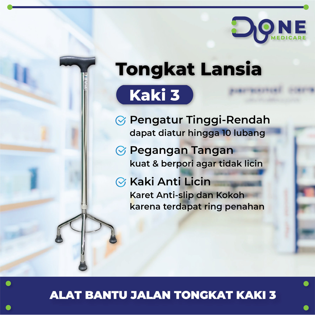 Tongkat Jalan Kaki 3 / Tongkat Orang Tua / Tongkat Jalan/Tongkat Sella