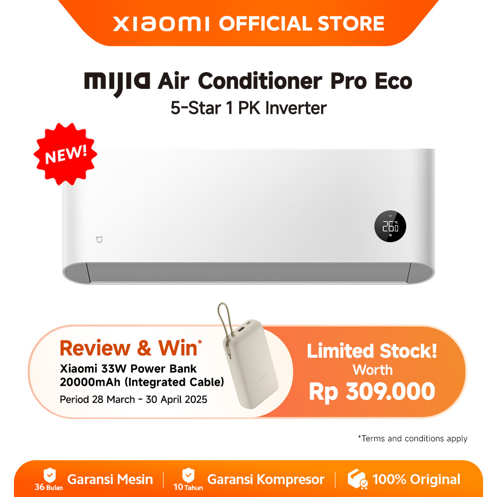 Xiaomi Mijia AC Air Conditioner 1 PK Inverter Pro Eco 5-Star | Low Watt | Smart Control | Quick Cool