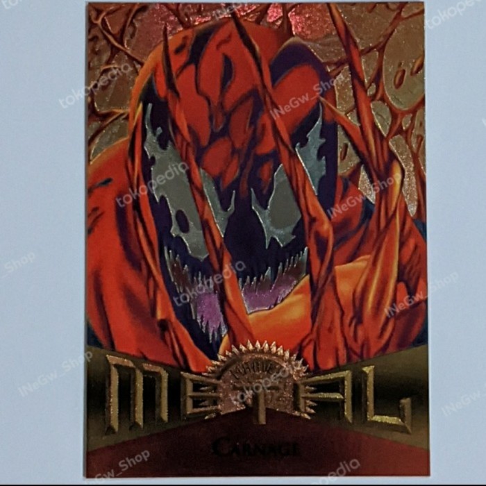 KY562 Kartu Marvel Metal Spiderman Spider-man CARNAGE | VERY RARE