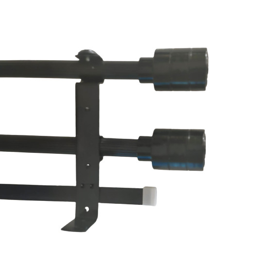 HAFKAMSHOP Batang Gorden Double Smokring- Tiang Gorden Untuk Pasang Gorden dan Vitrase Gorden Smokri