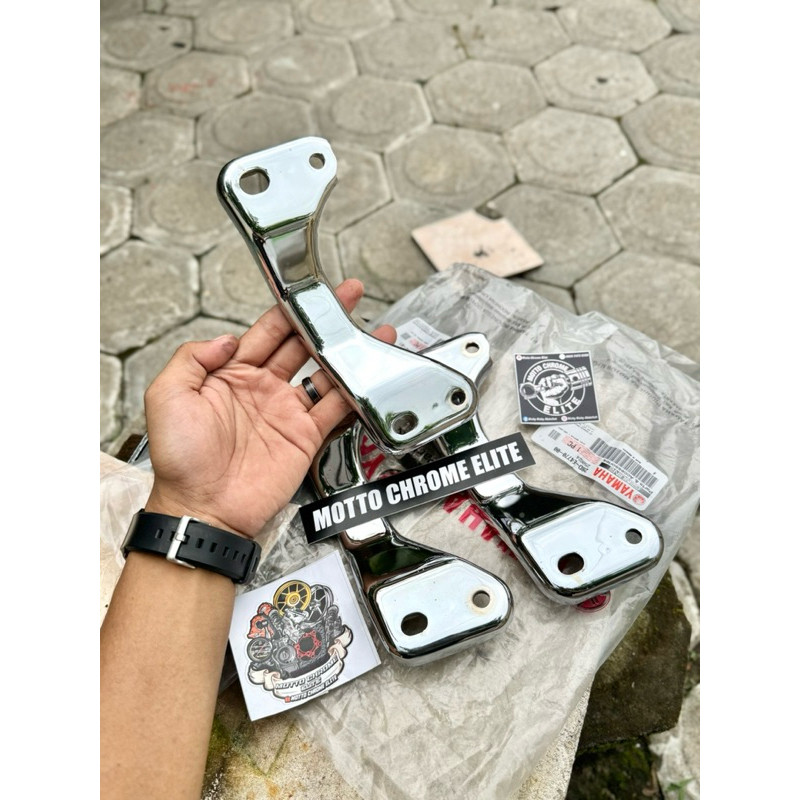 Breket Knalpot Crome Mio Sporty Mio Smile Mio Lama Mio Old Breket Dudukan Knalpot Crome Mio Sporty M