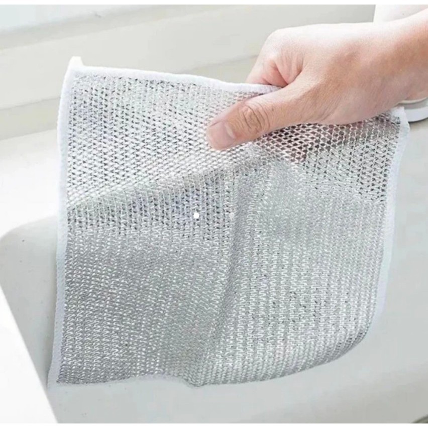 

KAIN LAP DAPUR KAWAT SABUT BESI SERABUT STAINLESS CUCI PIRING 20X20 - HW