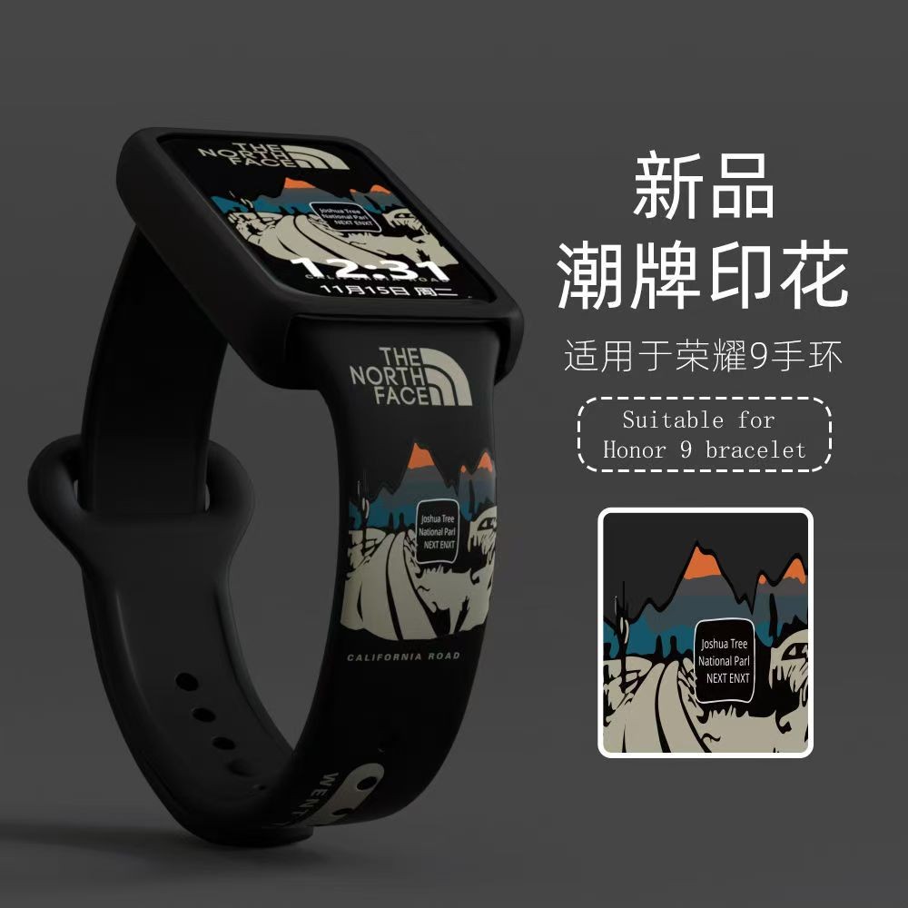 Pola Anime Silicone Strap untuk Huawei band 5 6 7 8 9 watch fit 2 3 5 wath gt 4 5 smartwatch strap P