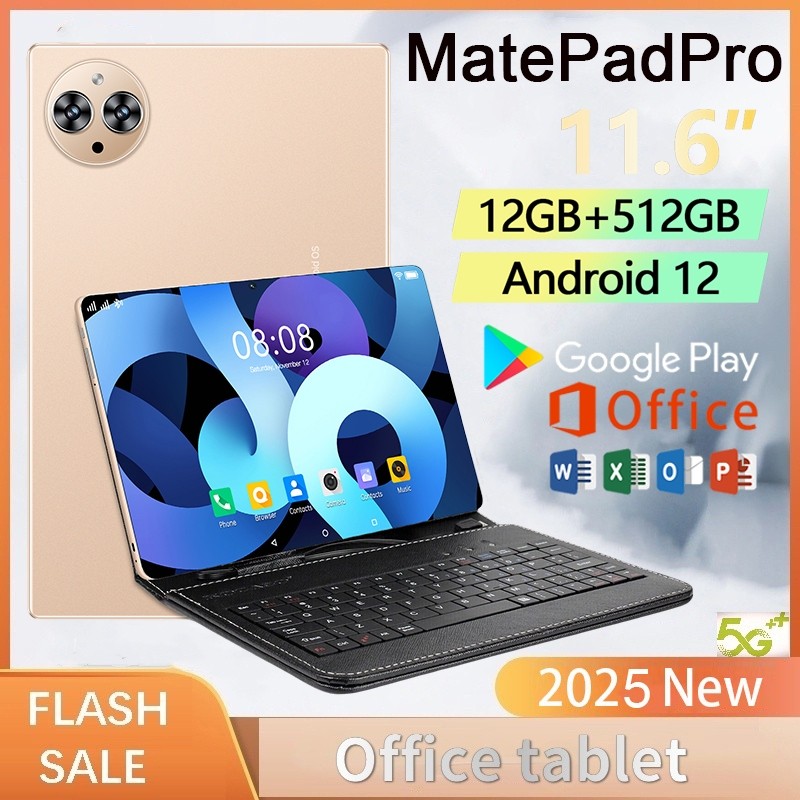 【2025 NEW+Free keyboard】Tablet Dual SIM 5G gaming tablet MatePadPro/MatePad Air Asli 11,6 inci 12GB+