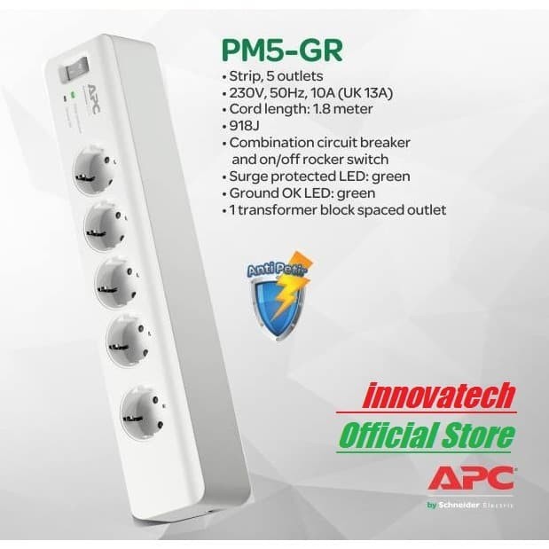 APC Surge Protector PM5GR / PM5-GR colokan anti petir