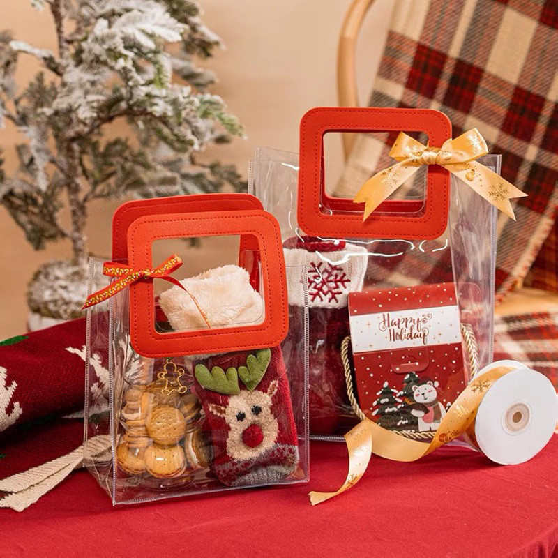 

AGUNSUASHOP Tas hampers souvenir mika / pvc Bag / tas goodie Bag polos transparan