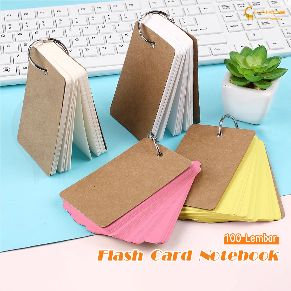 

Lakoe Flash Card Notebook Memo Notebook Ring Flash Card