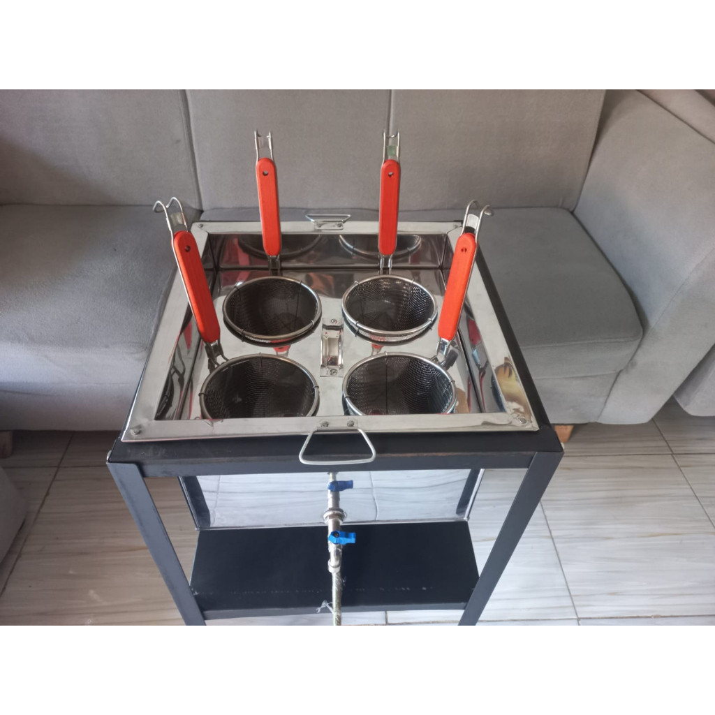 Dandang Mie Ayam - Panci Mie Ayam 4 lubang Fullset