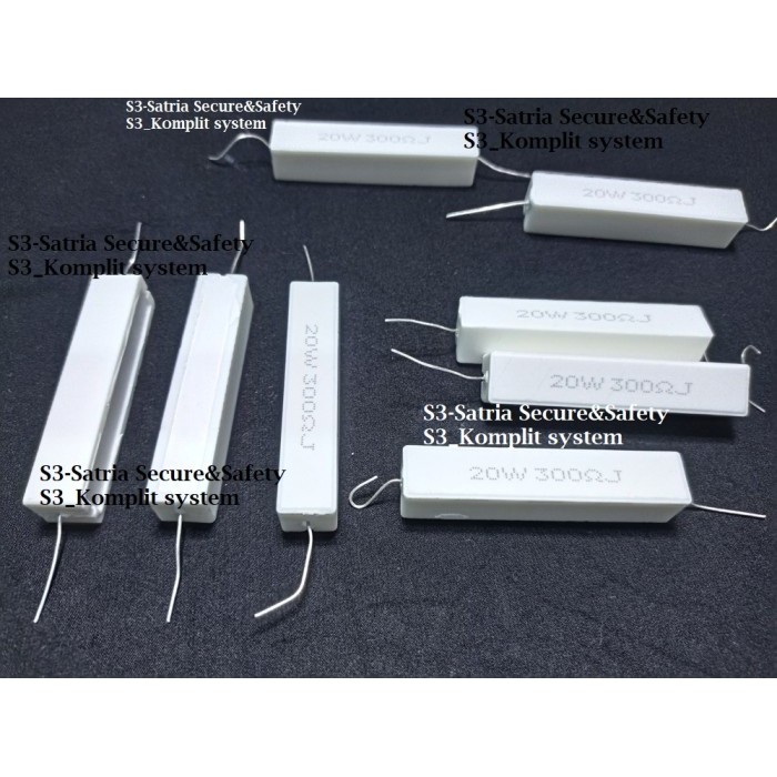 Besar Resistor 20W 300 Ohm R Kapur 20 W 300ohm 300R 20watt watt
