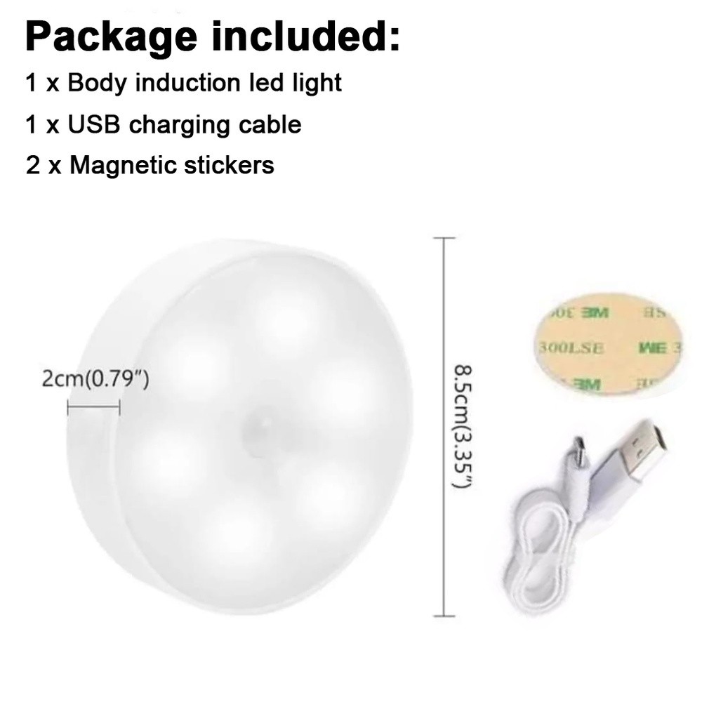 terbaru lampu tidur led sensor otomatis - hemat energi, untuk kamar & kos, bisa dicharge