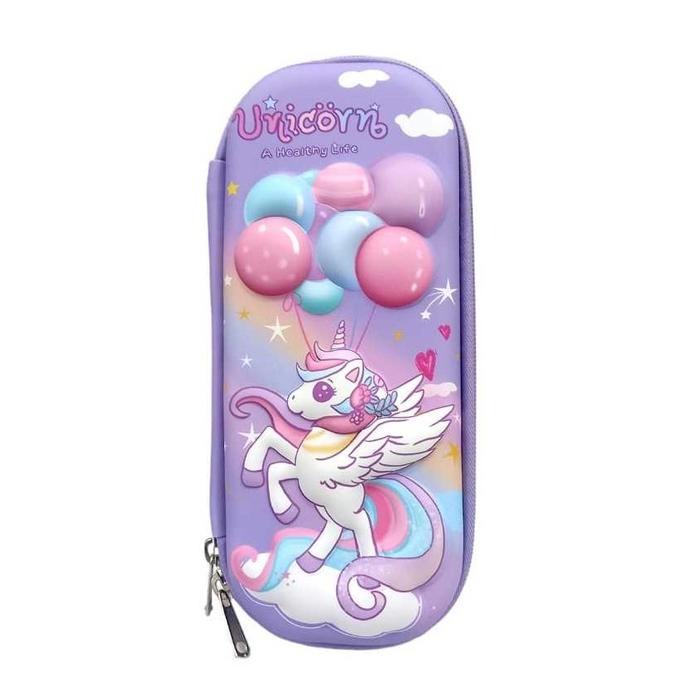 

[[New Collection Kids]] KOTAK PENSIL ANAK SEKOLAH 3D EMBOS EVA WATERPOOF TEMPAT PENSIL ANAK SEKOLAH Stationery - UNI PONI LILAC