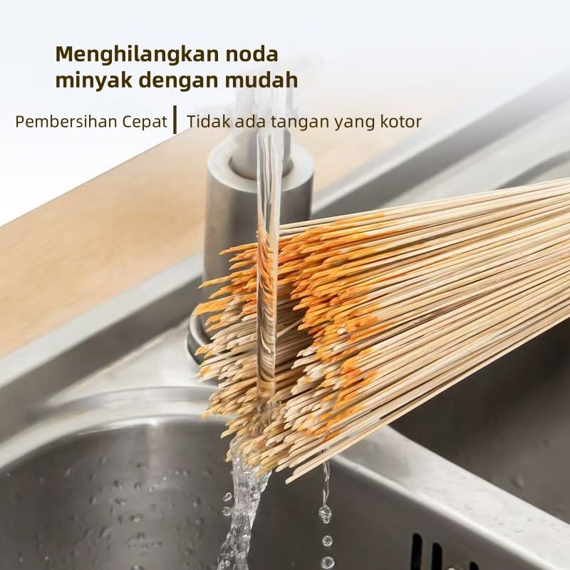 Sikat Pot Bambu, Sikat Bambu Gagang Panjang Alami, Sikat Pot, Tidak Merusak Pot Dan Piring, Artefak