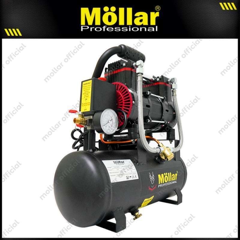 MOLLAR AC1510 BP Kompresor HP 10Liter Oilless Angin Silent Black