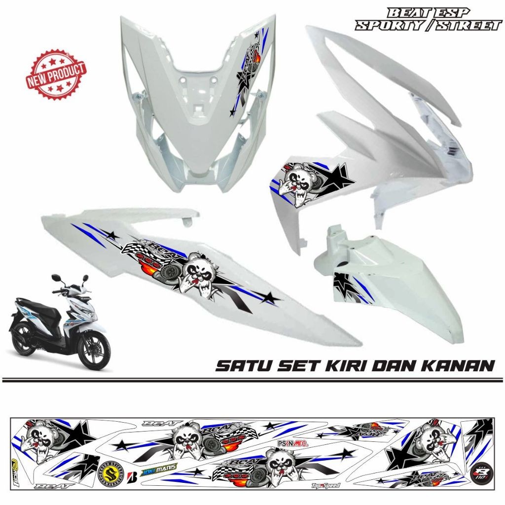 STIKER KEREN STIKER VARIASI POLET KEREN BINTANG BUAT MOTOR BEAT ESP DAN BEAT STREET STIKER
