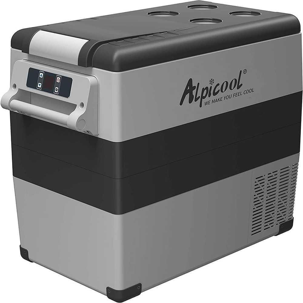 Alpicool Kulkas Portable Mobil Mini Fridge Freezer 55L CF55 Murah Lemari Pintu Anak Kukas Minimalis 