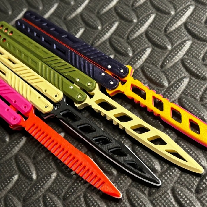 Balisong Trainer Plastic Fidget Custom Colours