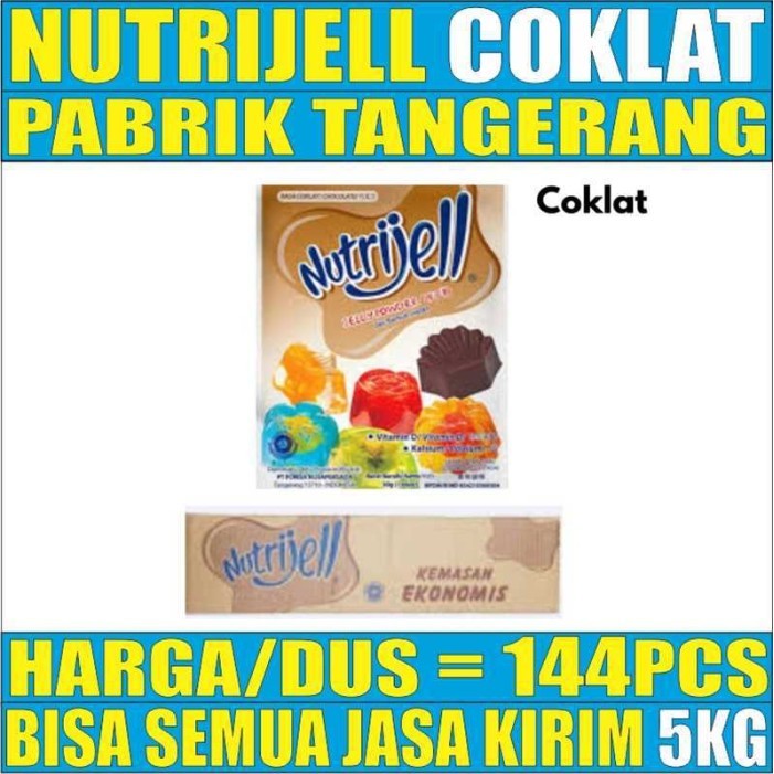 

Nutrijell 10gr Per Karton Dus 144pcs Var Grosir - Coklat 20gr dus