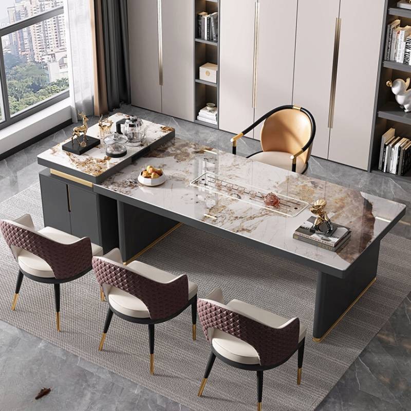 Large Drawer Asthetic Computer Table Home Set Wide Storage Gaming Desks Study Office Writing Mesa De