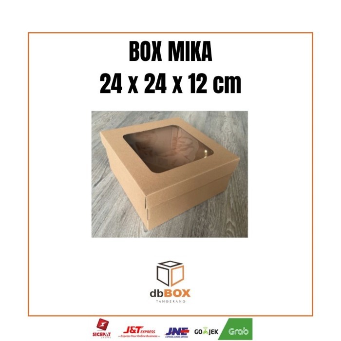 

BOX MIKA 24x24x12 cm | Box Die Cut & Easy Usage | Box Kue Bolu & Tart KARDUS MURAH | KARDUS BOX |KARDUS DIECUT