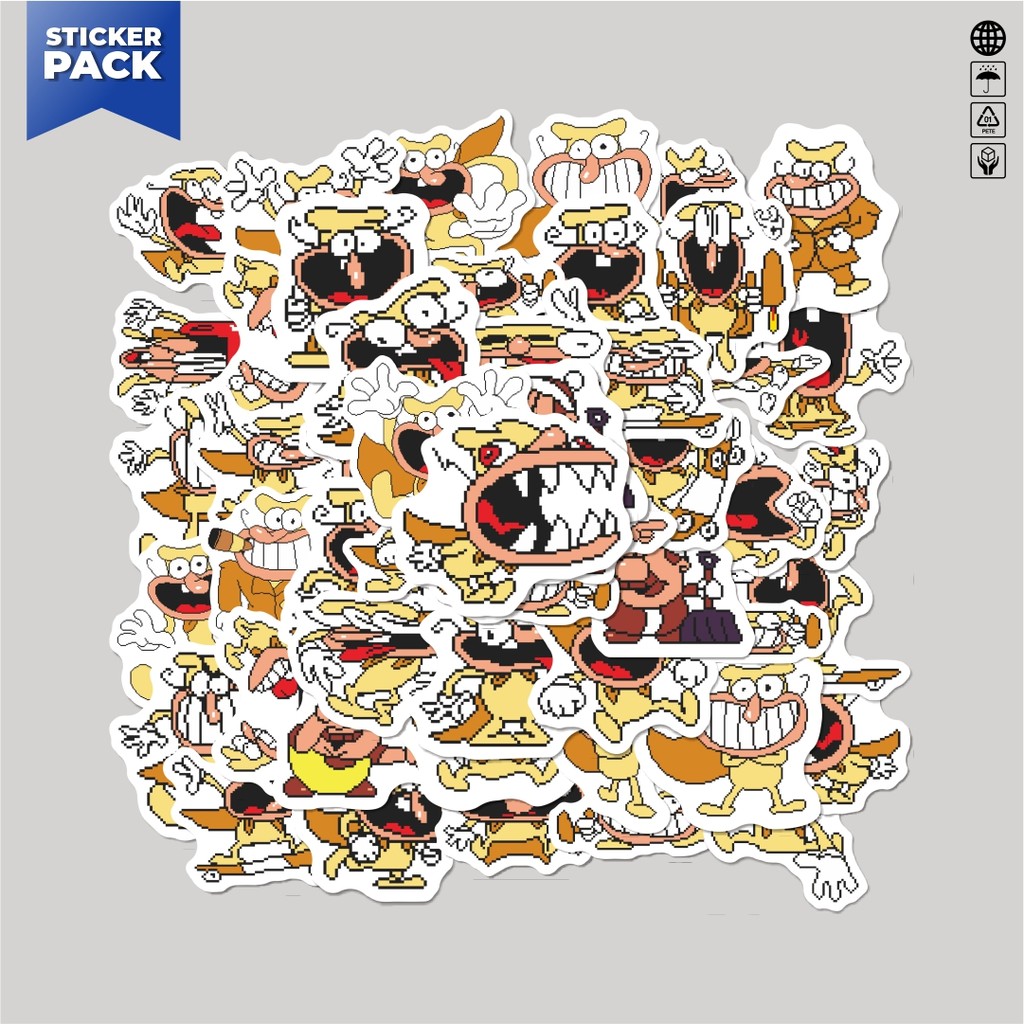 

[100PCS]Stiker Pack Stiker Pizza Tower V13 Aesthetic Vinyl Anti Air Dekorasi Sticker Laptop Buku Journal Koper Helm Casing HP Gitar Helm Skateboard