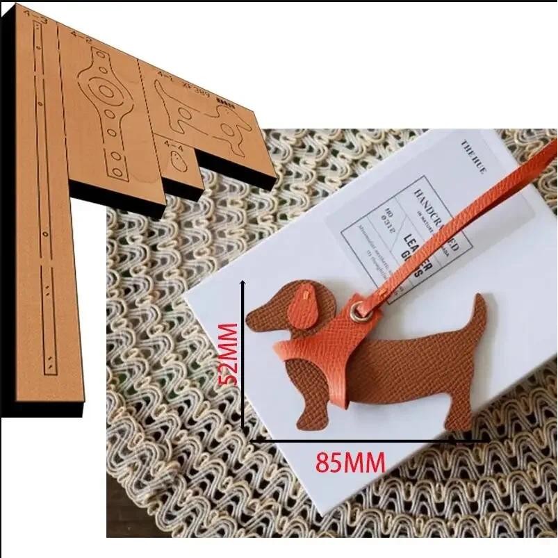 

Japan Steel Blade Wooden Die Cut Small Dog Dachshund Key Chain Pendant For Women Bag DIy Leather Craft Punch Hand Tool 52x85mm