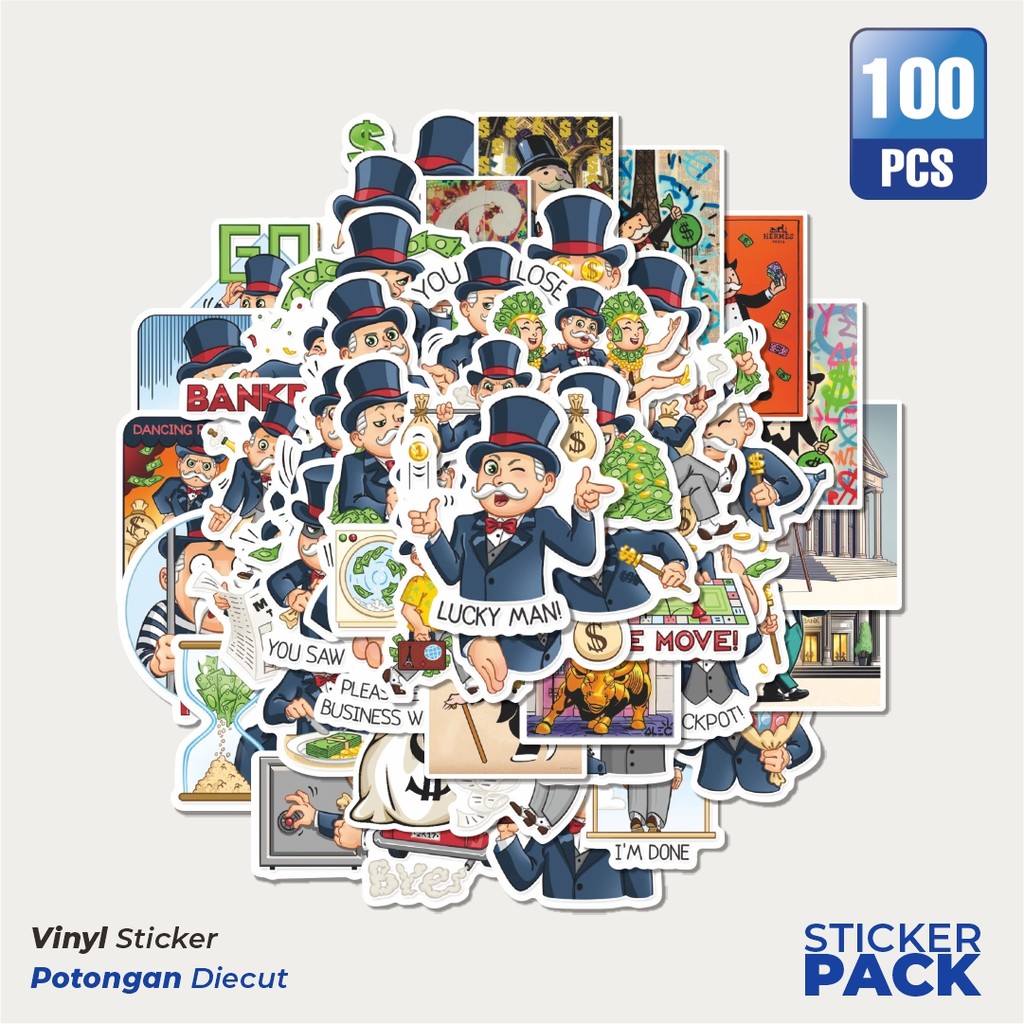 

Stiker Vinyl Stiker Game Monopoly 2 Waterproof Aesthetic- Untuk Laptop, Motor, dan Helm - Paper Stationery Pack