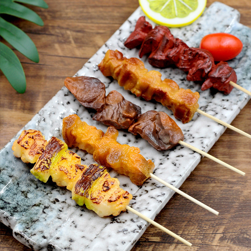 Simulated Barbecue Skewer Fake Food Model Japanese Style Bird Skewers Restaurant Display Kitchen Pro