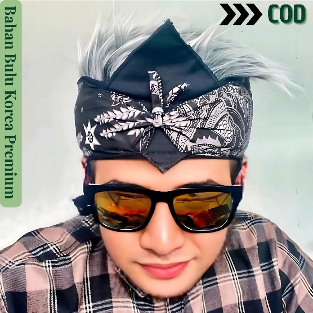 PROMO Topi Udeng Rambut Udeng bali Blangkon Jawa Jogja Iket Kepala Sunda Udeng Rambut Palsu Pria