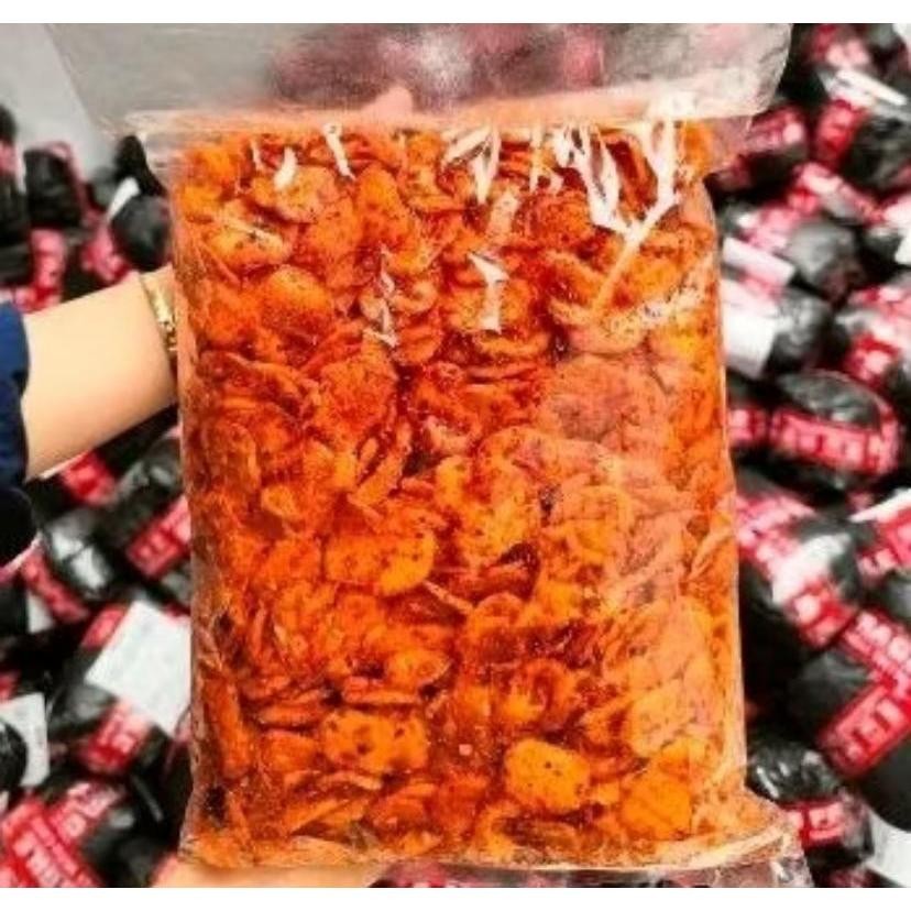 

seblak kerupuk orange pedas daun jeruk bumbu melimpah