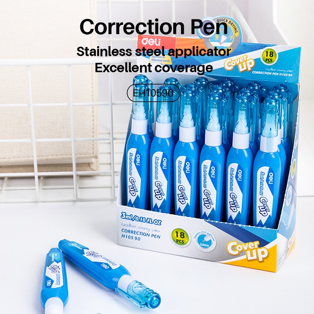

Deli Correction Pen / Tip Ex 3ml Cepat Kering Tidak Beracun EH10590