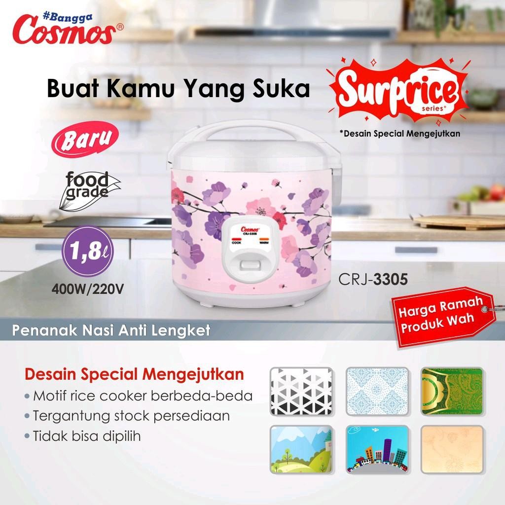 Magic Com Cosmos Crj 3305 Rice Cooker 1.8 Liter Crj3305 Cosmos Penanak Nasi Cosmos Crj 3305