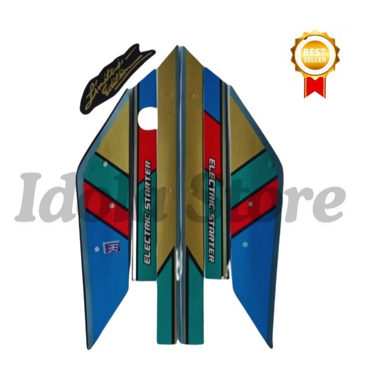 Stiker Striping Astrea Prima 1991\1990 Biru Merah List Body Motor Honda Astrea Prima 1990/1991