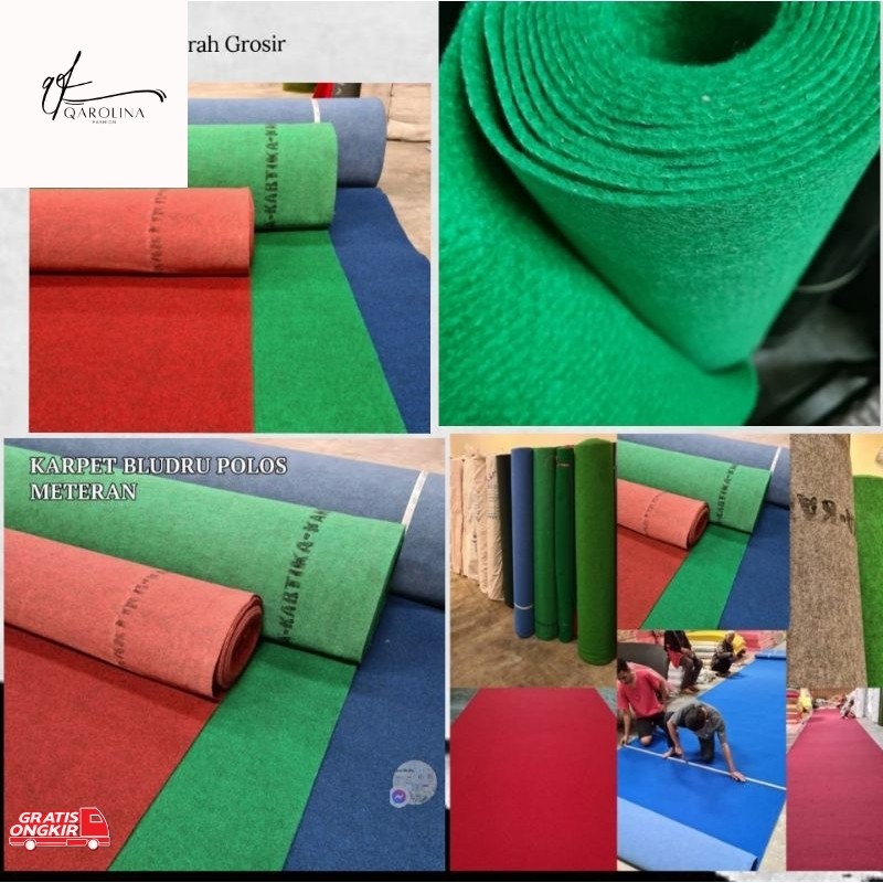 Karpet Murah / Karpet Mesjid/Karpet Pameran/Karpet Polos Meteran/Karpet Lantai Bulu Bludru