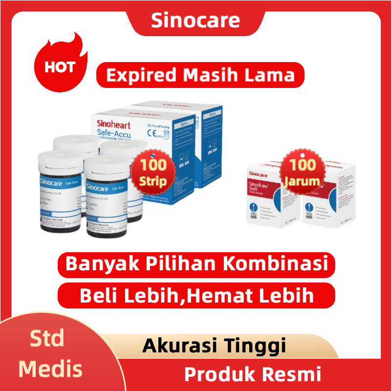 【HEMAT】Sinoheart Strip Gula Darah Sinocare Strip Gula Darah Stik Gula Darah Sinoheart