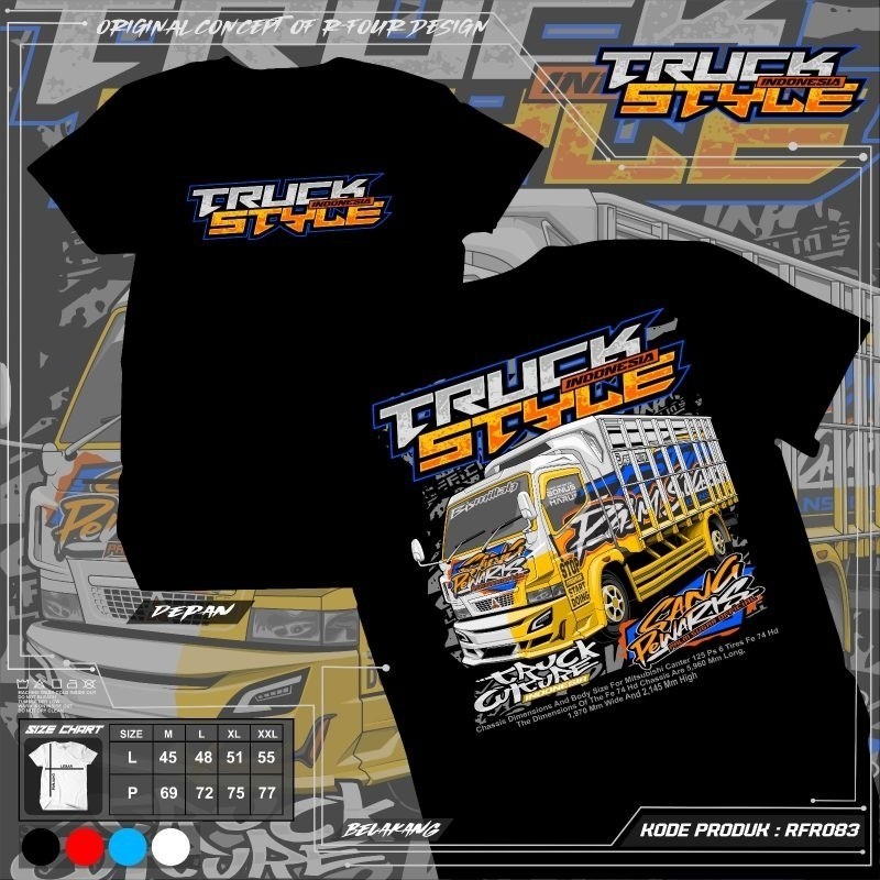 KAOS TRUK STYLE/KAOS TRUK TERBARU/KAOS TRUK TERLARIS/KAOS TRUK MANIA