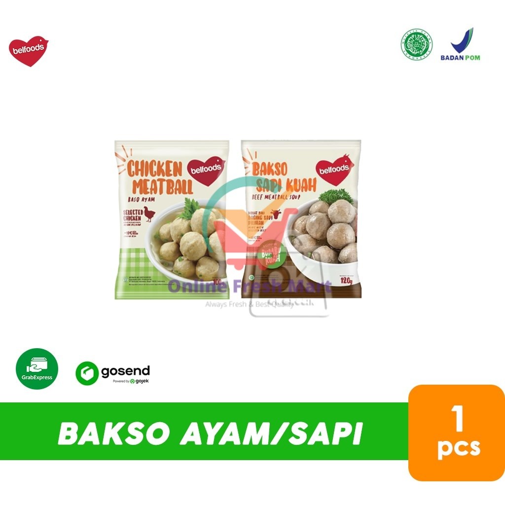 

Belfoods Bakso Ayam / Baso Sapi Kuah 100gr (KHUSUS INSTANT) - Online Fresh Mart Denpasar