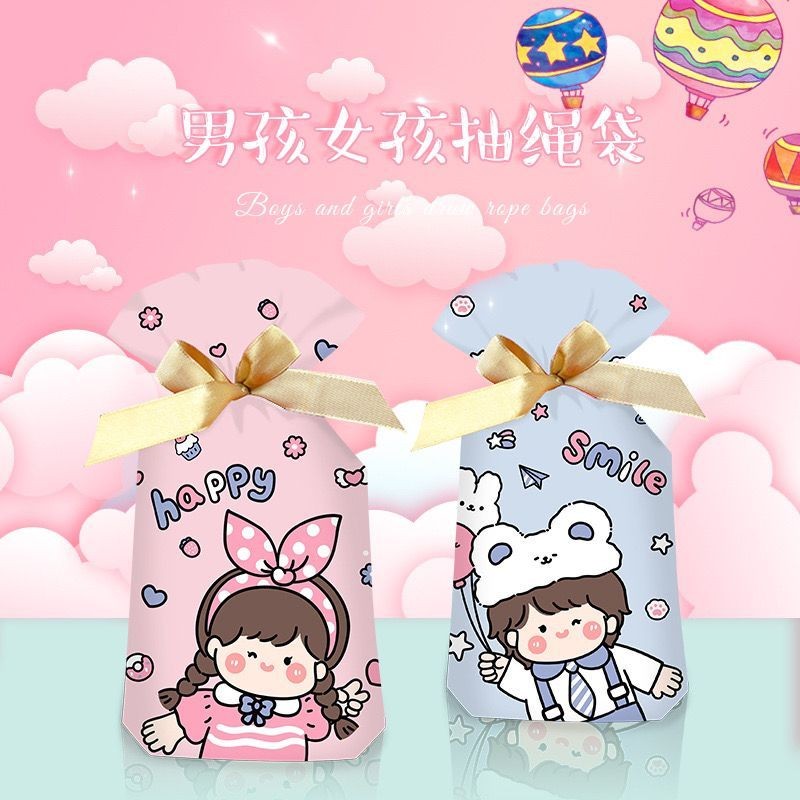 

Plastik Serut Pita Ulang Tahun Anak / Goodie Bag Birthdays Children isi 10pcs (FUKUSTORE JKT)