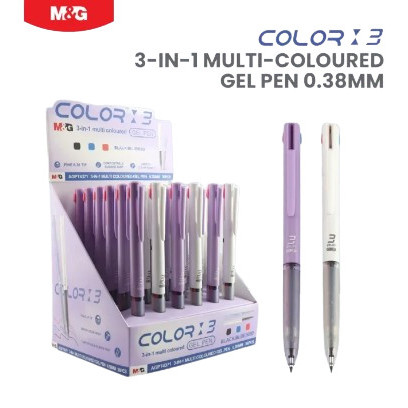 

Gel Pen 3 COLOR 0.38mm M&G AGPT4371/Pulpen Gel 3 Warna/Ballpoint