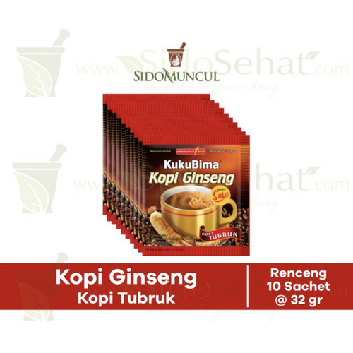 

Kuku Bima Kopi Gingseng Sido Muncul isi 10pcs x 32gr - Kopi Bubuk Kemasan Renteng