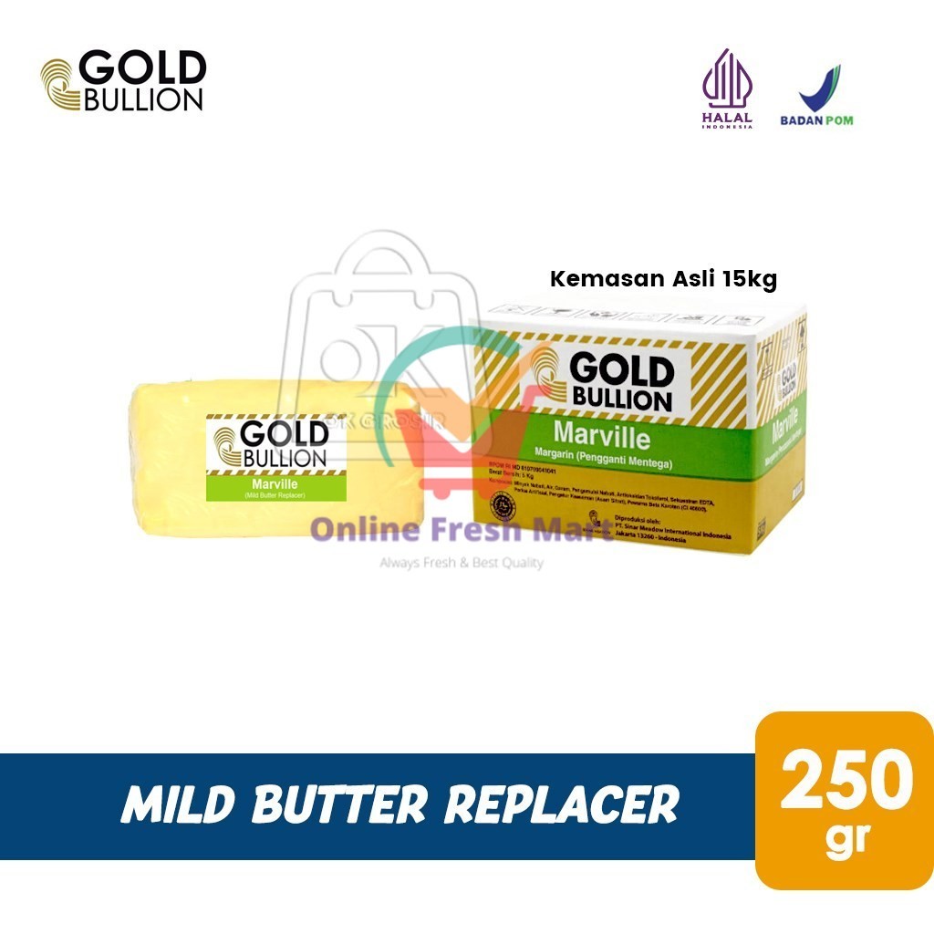 

Gold Bullion Marville Margarin / Mild Butter Replacer (250 gr) - Online Frseh Mart Denpasar