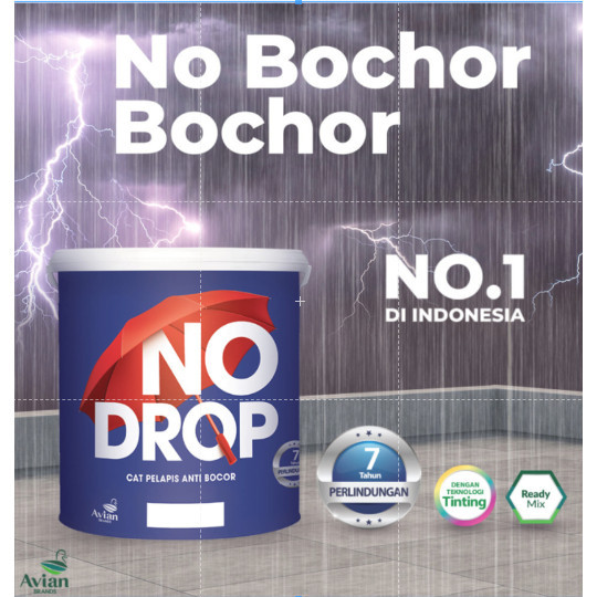 NO DROP NODROP PAIL 20KG CAT TEMBOK PELAPIS ANTI BOCOR WATERPROOF GENTENG SENG TALANG GALVALUM ASBES