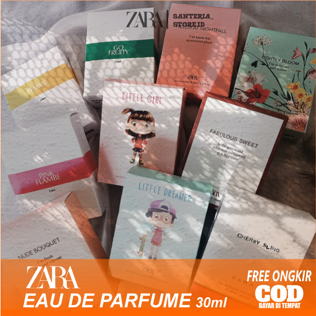 ZARA Parfume 30 ml + Paper Bag untuk pria wanita parfum murah eau de parfume original tahan lama
