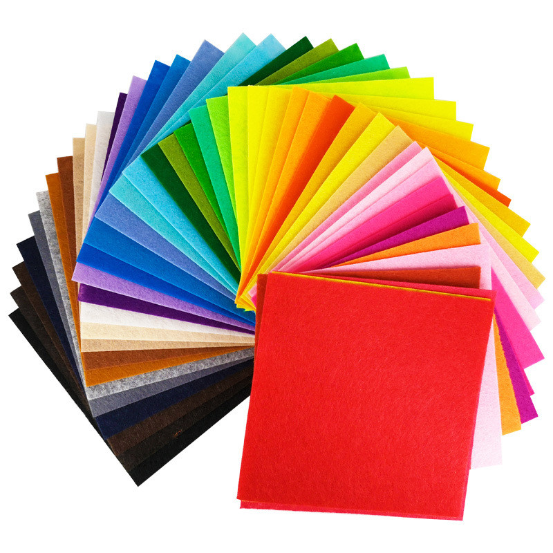 

20/40Pcs Nonwoven Felt Fabric 10x10cm Patchwork Cloth Bundle for Kids Scrapbooking DIY