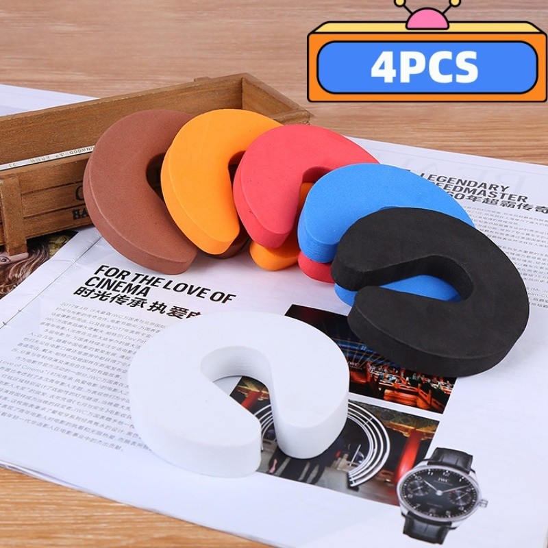 4PCS Stoppers Kids Children Protection EVA C Shape Stopper Baby Safety Protect Stop Jammer Soft Foam