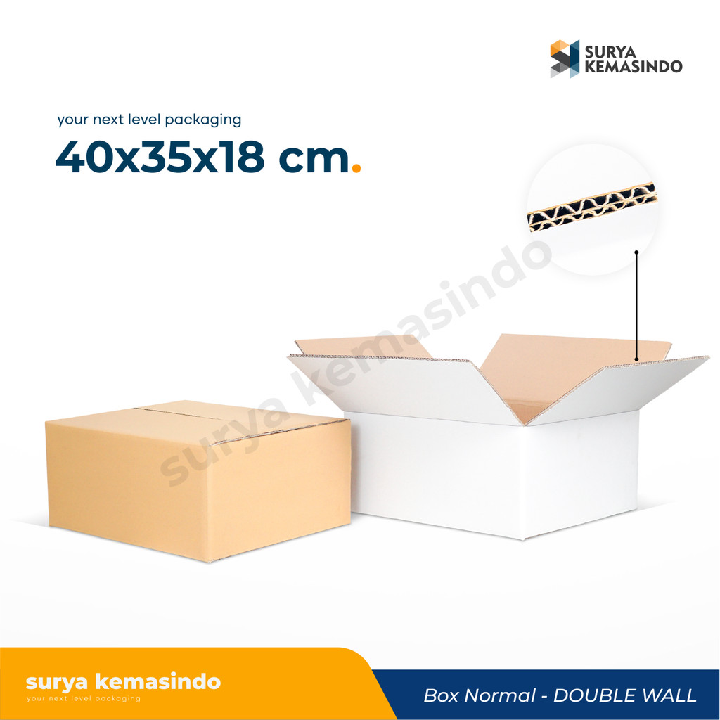 

Box 40x35x18 Double Wall/Kardus/Karton/Kemasan/boxcengkeh/Packaging/Normal/Doublewall/Tinggi10/Tinggi18