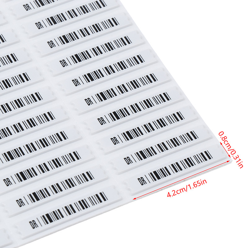 

108Pcs White Acoustomagnetic Anti-theft Label Clothes Labels Stickiness Security Tags Sticker Heat Sensitive Plastic