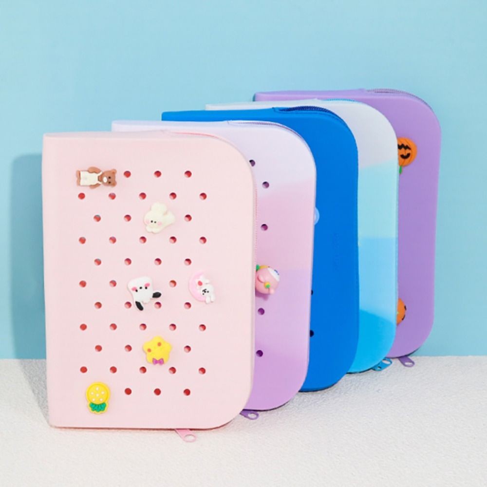 

Multifuncional DIY Pen Bag Silicone Large Capacity Pencil Case Dirt Resistant Pen Box Students