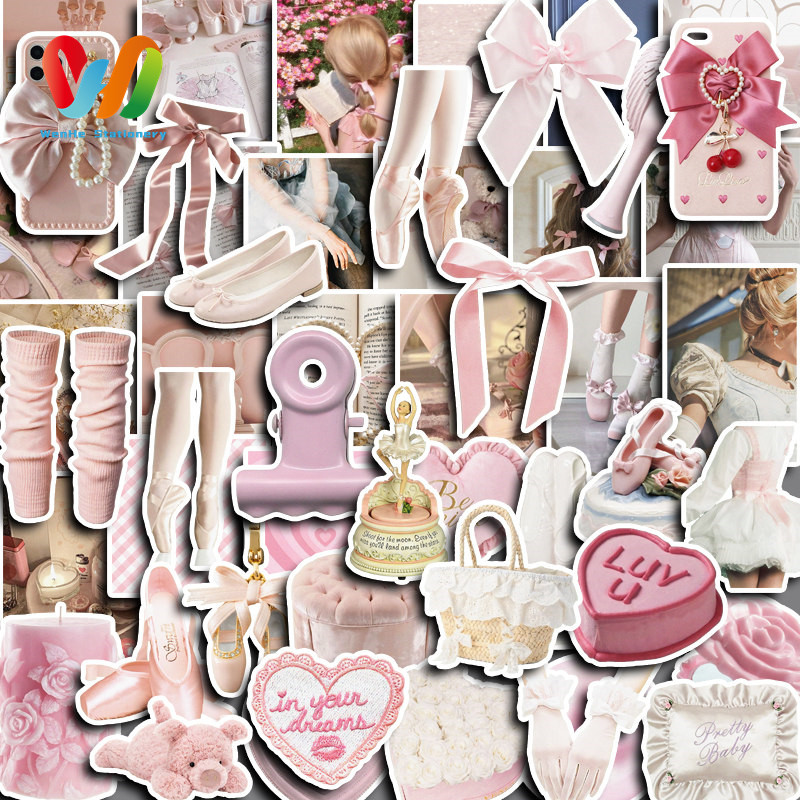 

50pcs stiker Kreatif Ballet Retro DIY untuk Komputer, Washi, Scrapbooking, Laptop, Alat Tulis, Seni, dan Kerajinan.