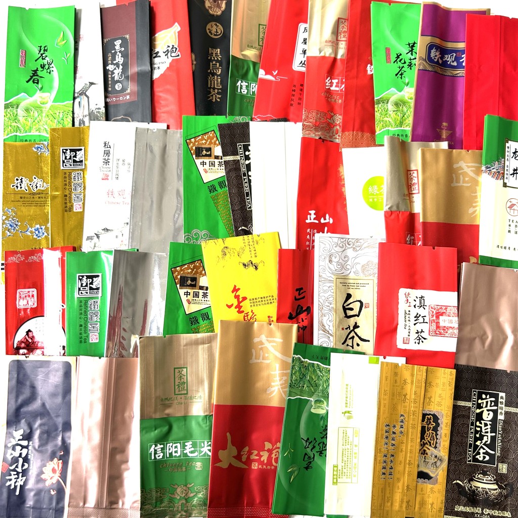 

28 Different Tea Package Bags Including Oolong Pu-erh Green Tea Flower Tea Gift 250g Chinese Vacuum Plastic package Bags