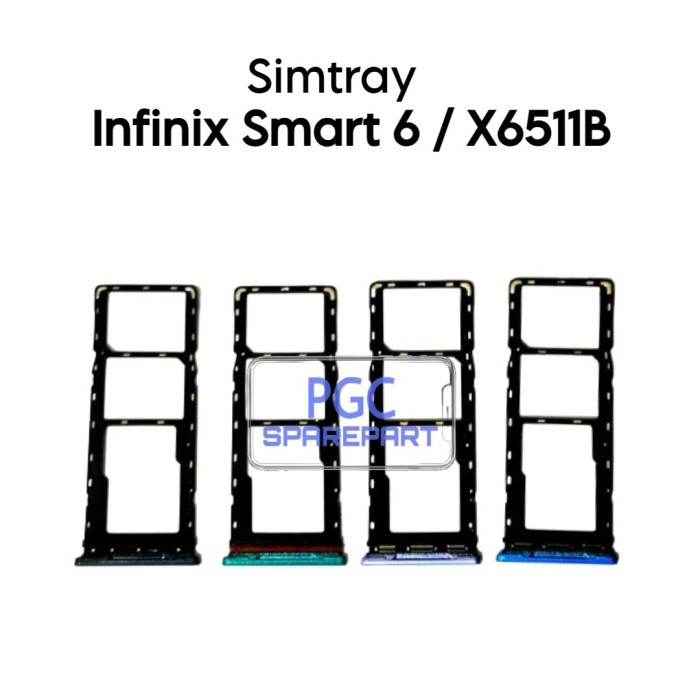 PSG99 Simtray Infinix Smart 6 / X6511B / X6511B  / X6511 / X6511E - Tempat Simcard Simlock Sim Lock 